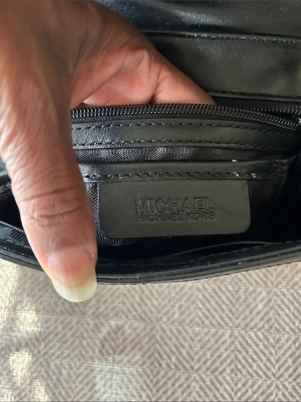 MICHAEL Michael Kors Black Micro Stud Callie Quilted Medium Crossbody.